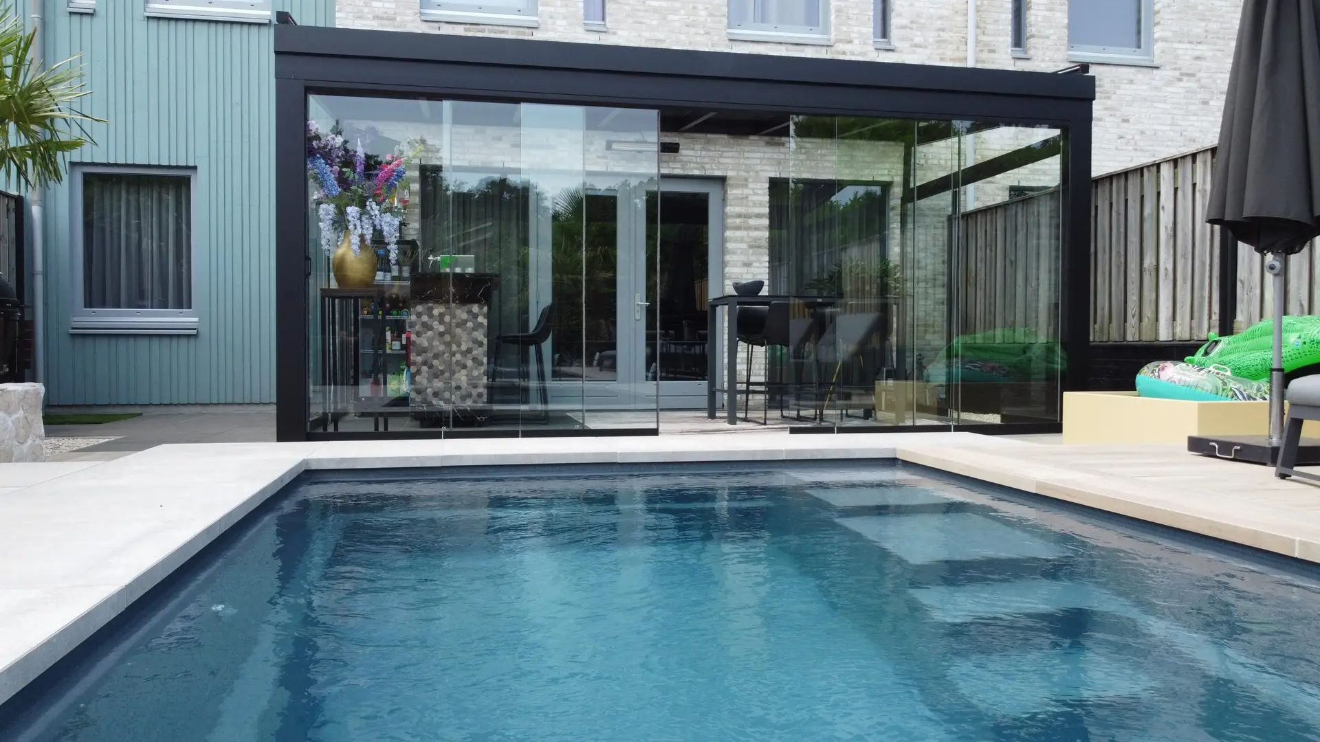 Detailansicht Terrassenüberdachung Aluminium